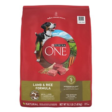 Purina ONE Dry Dog Food - Lamb and Rice Formula, 16.5 lb