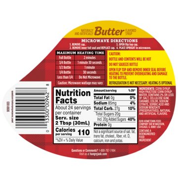 Hungry Jack Butter Syrup, 24 oz