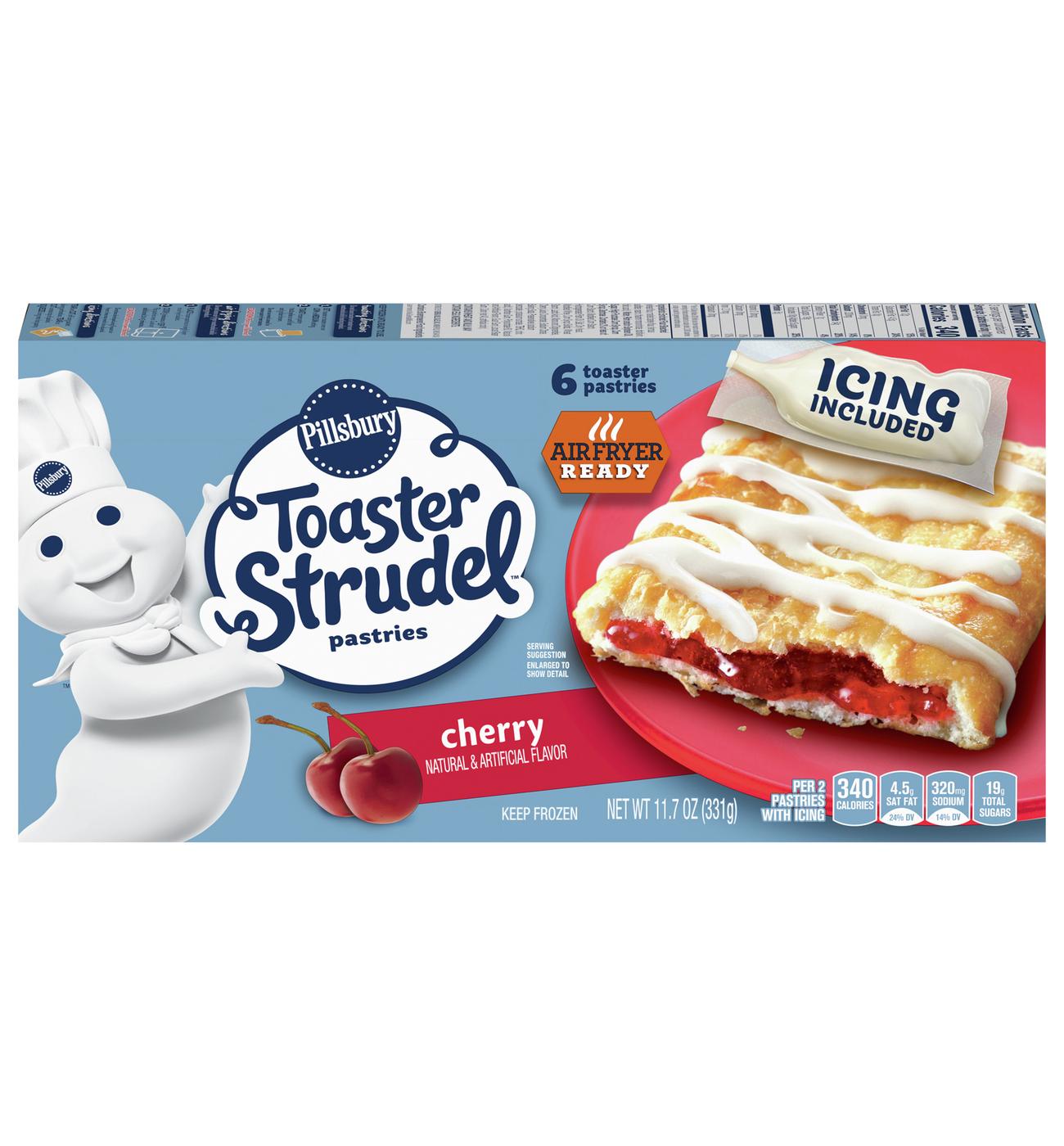 Pillsbury Toaster Strudel Frozen Pastries - Cherry; image 1 of 2