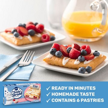 Pillsbury Toaster Strudel Frozen Pastries - Cream Cheese & Strawberry, 6 ct