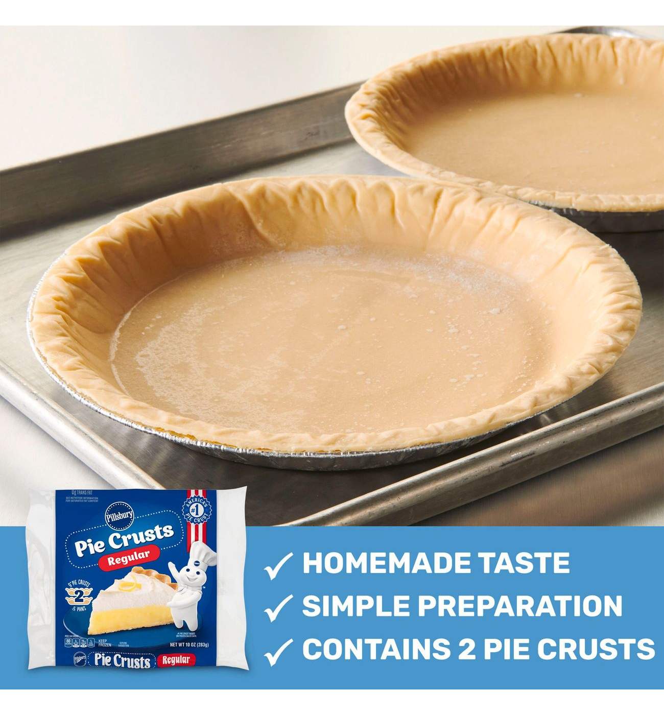 Pillsbury Frozen 9" Pie Crusts & Pans - Regular; image 5 of 7