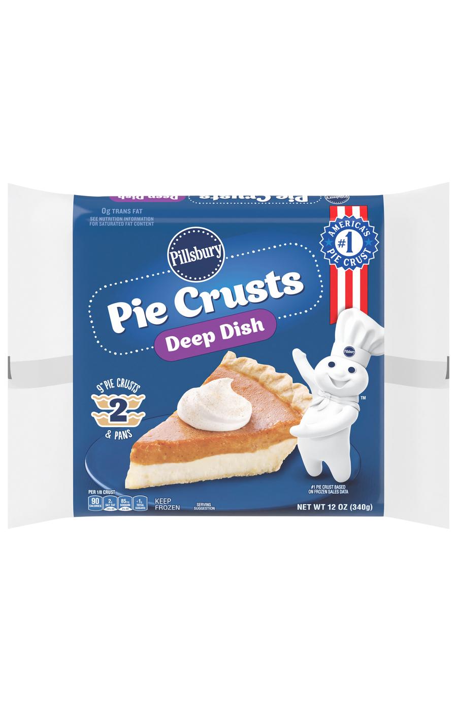 Pillsbury Frozen 9" Pie Crusts & Pans - Deep Dish; image 1 of 6