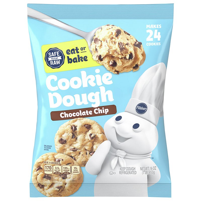 Pillsbury Ready to Bake Cookie Dough - Chocolate Chip - Shop Biscuit ...