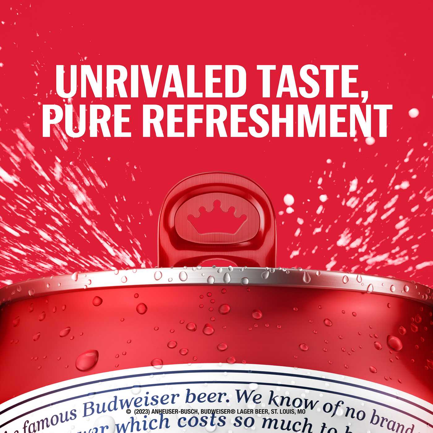 Budweiser Lager Beer Cans, 6 pack; image 4 of 7