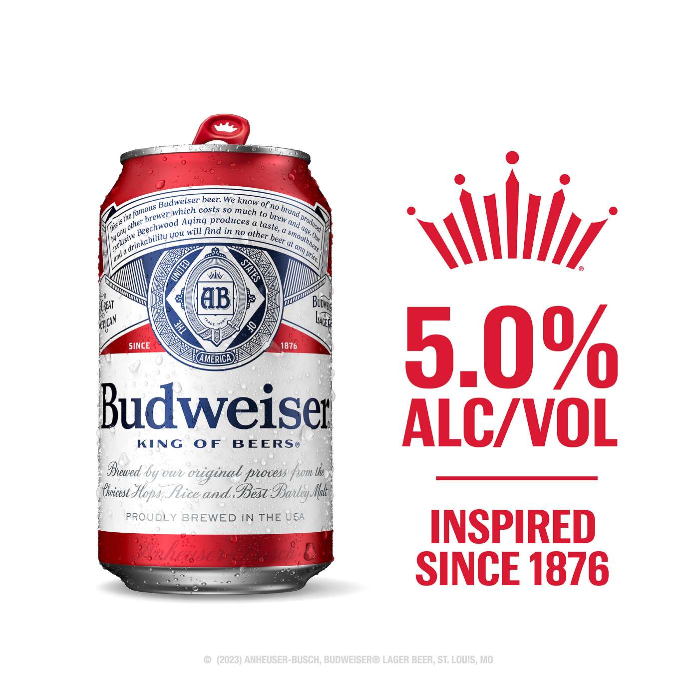 Budweiser American Lager Beer Cans, 6 pk; image 5 of 8