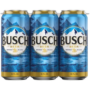 Busch Beer 6 pk Cans, 16 oz