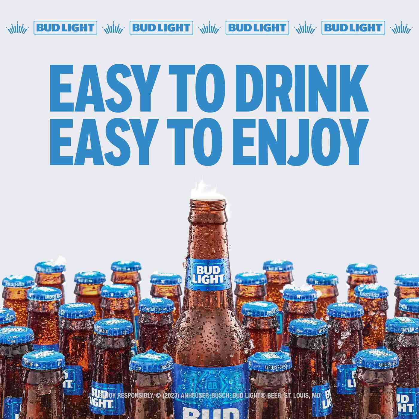 Bud Light Lager Beer Bottle; image 3 of 7