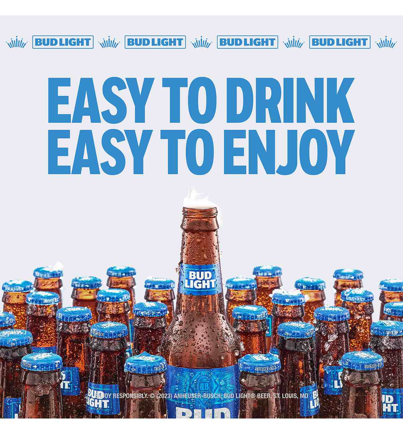 Bud Light Lager Beer Bottles, 12 pack; image 2 of 7