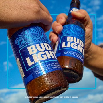 Bud Light American Lager Beer Bottles, 12 pack, 12 oz