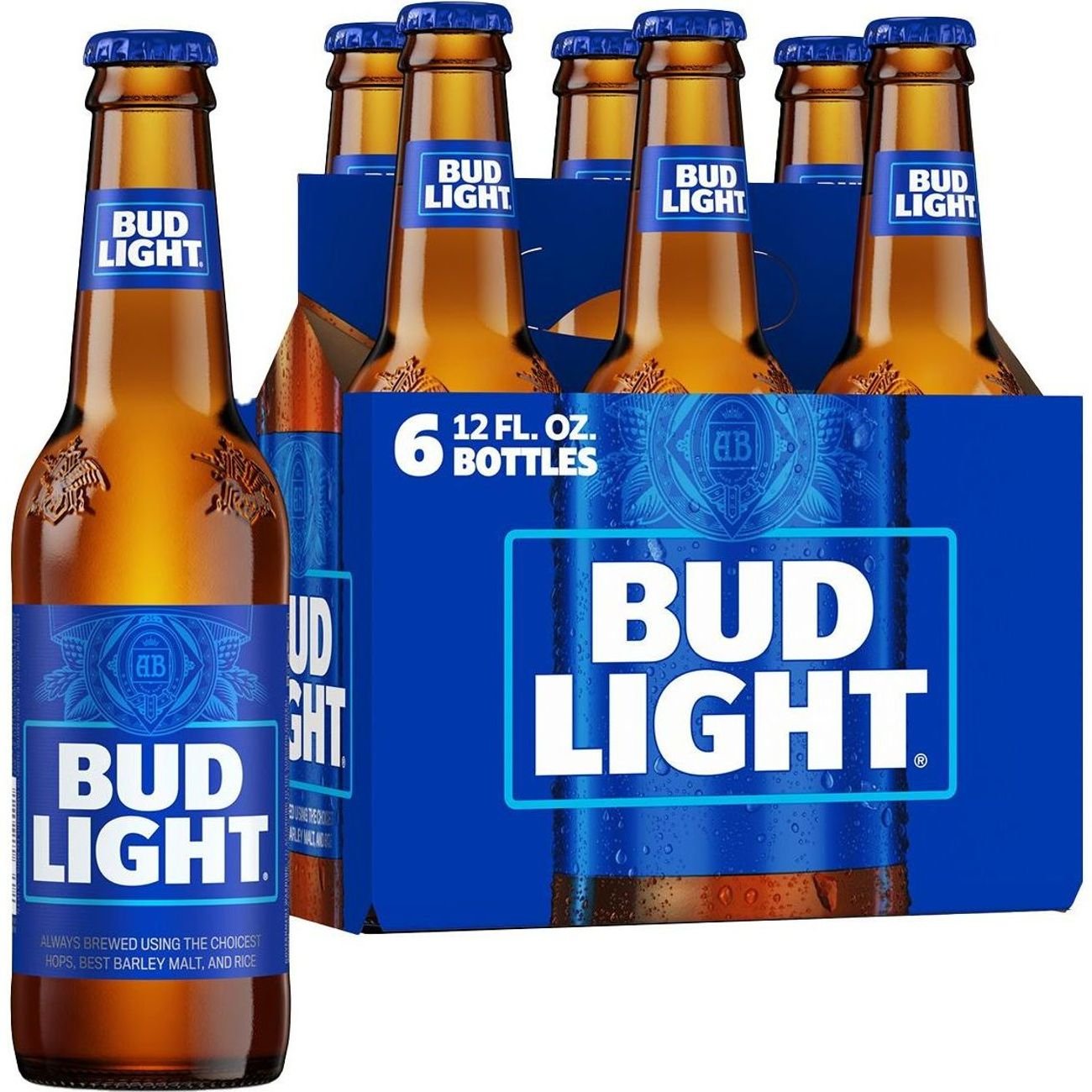 Bud Light Beer 6 Pk Longneck Bottles Shop Beer At H E B