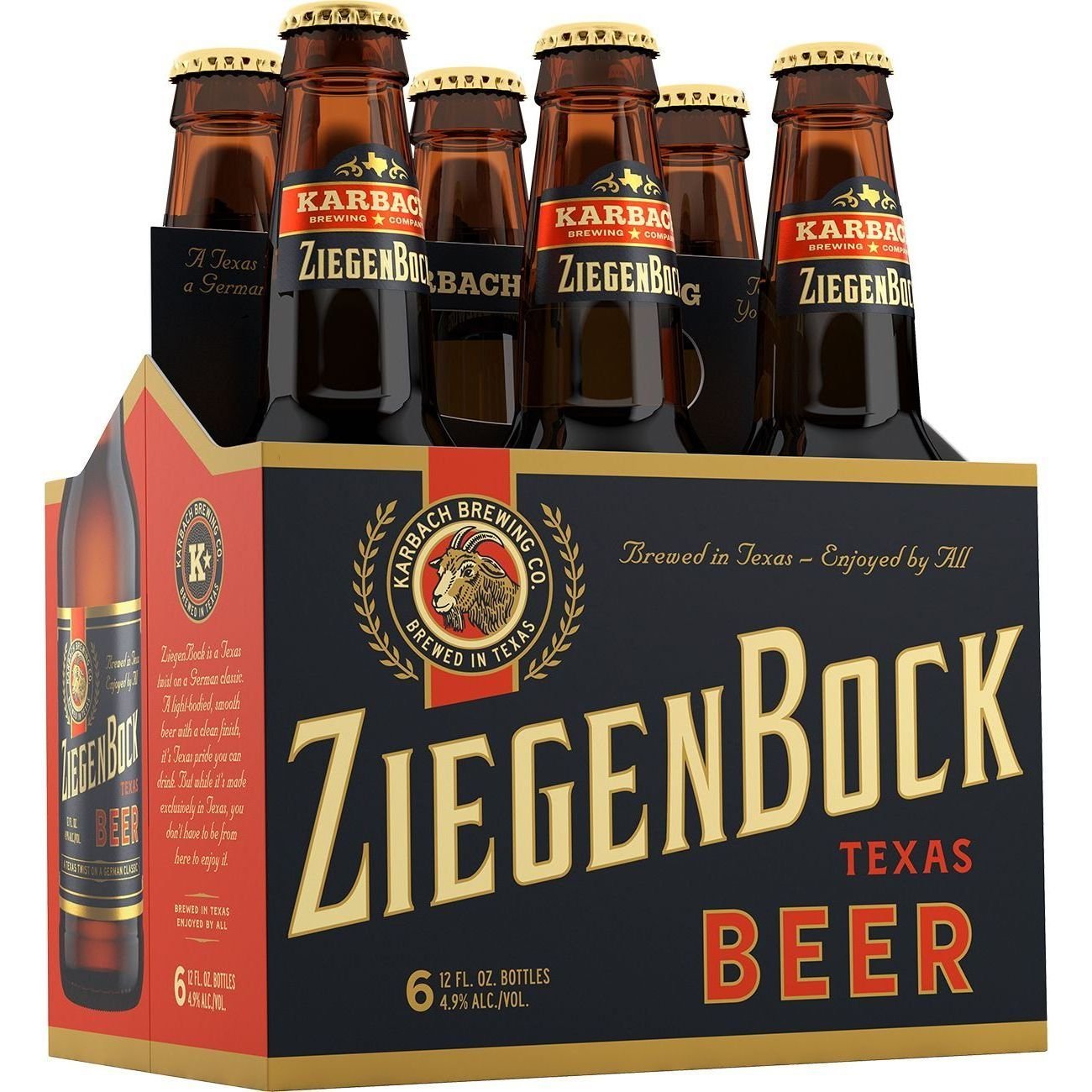 ZiegenBock Amber Beer 6 pk Bottles Shop Beer at HEB