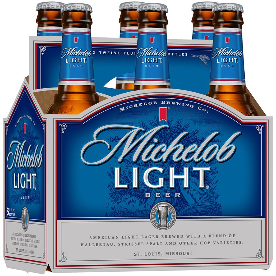 Michelob Light Beer 6 Pk Bottles