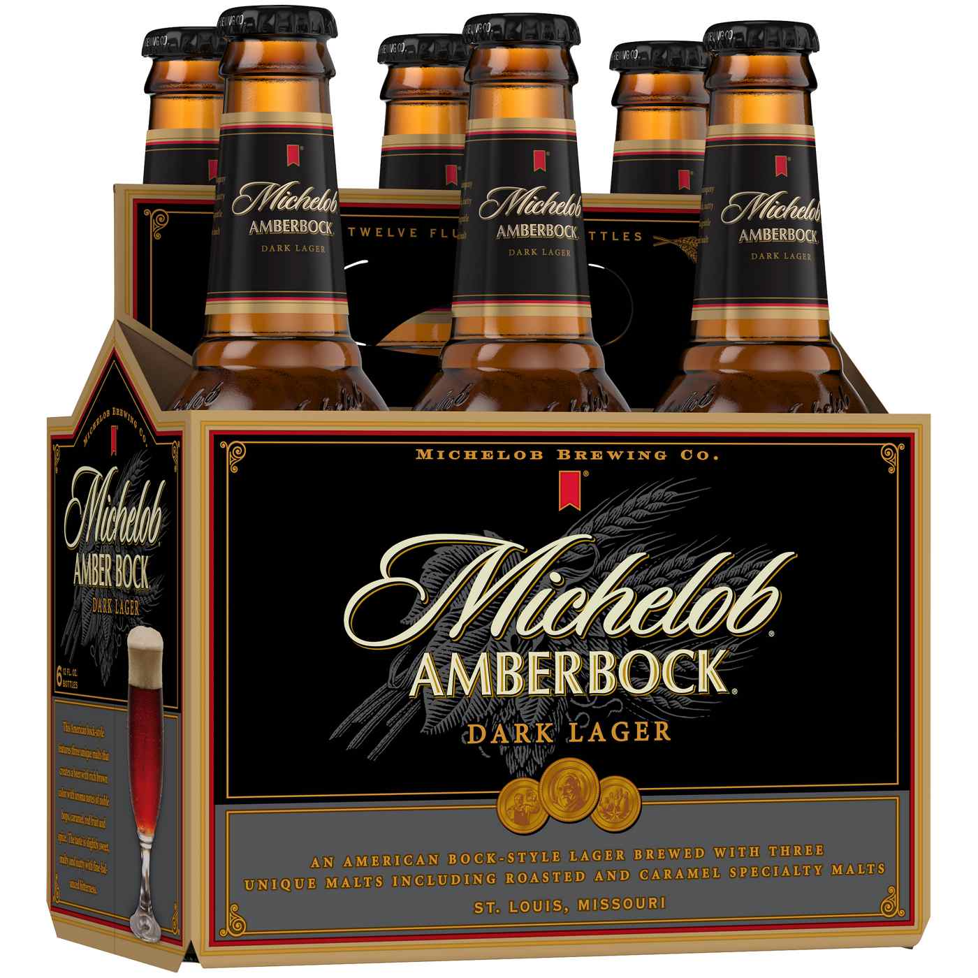 Michelob Amber Bock Dark Lager 6 pk Bottles; image 1 of 2