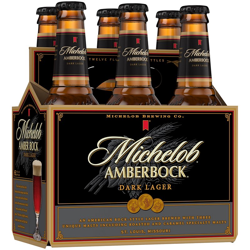 Michelob Amber Bock Dark Lager 12 Oz Bottles Shop Beer And Wine At H E B