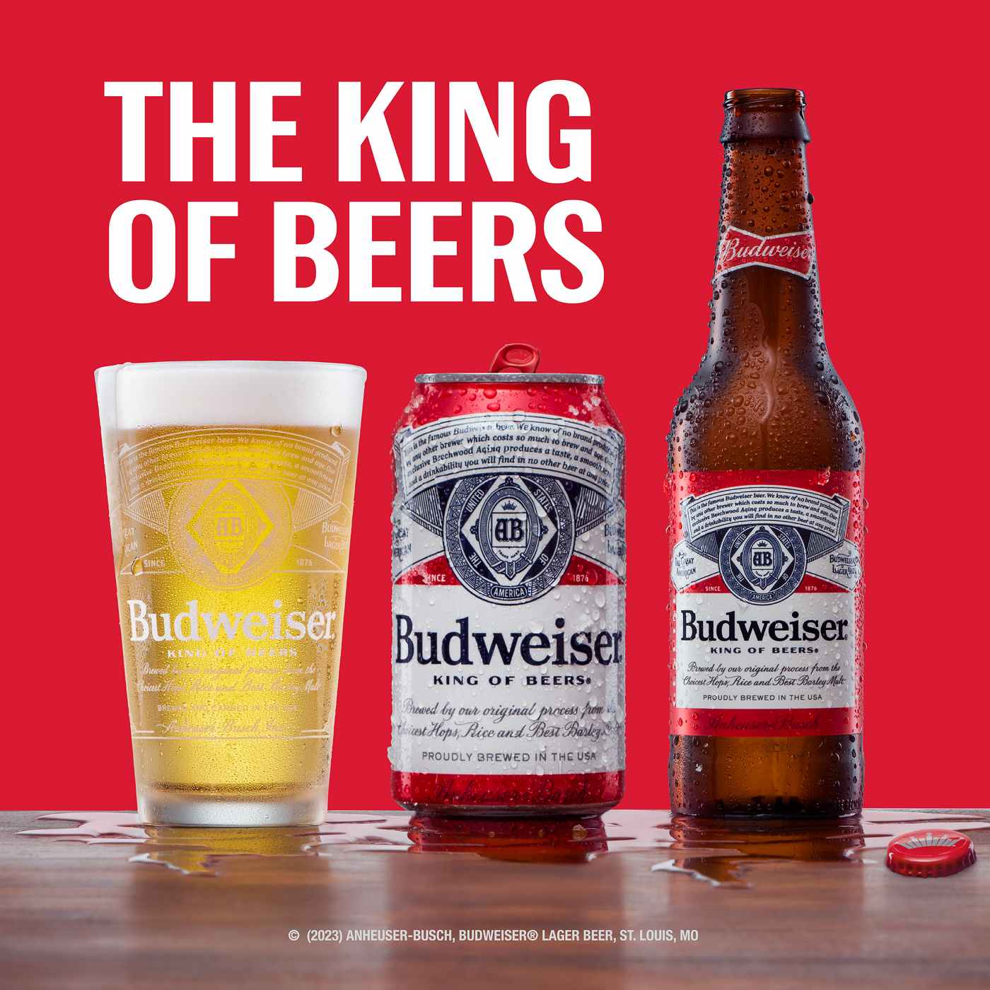 Budweiser Lager Beer Bottles, 20 pack - Shop Beer at H-E-B