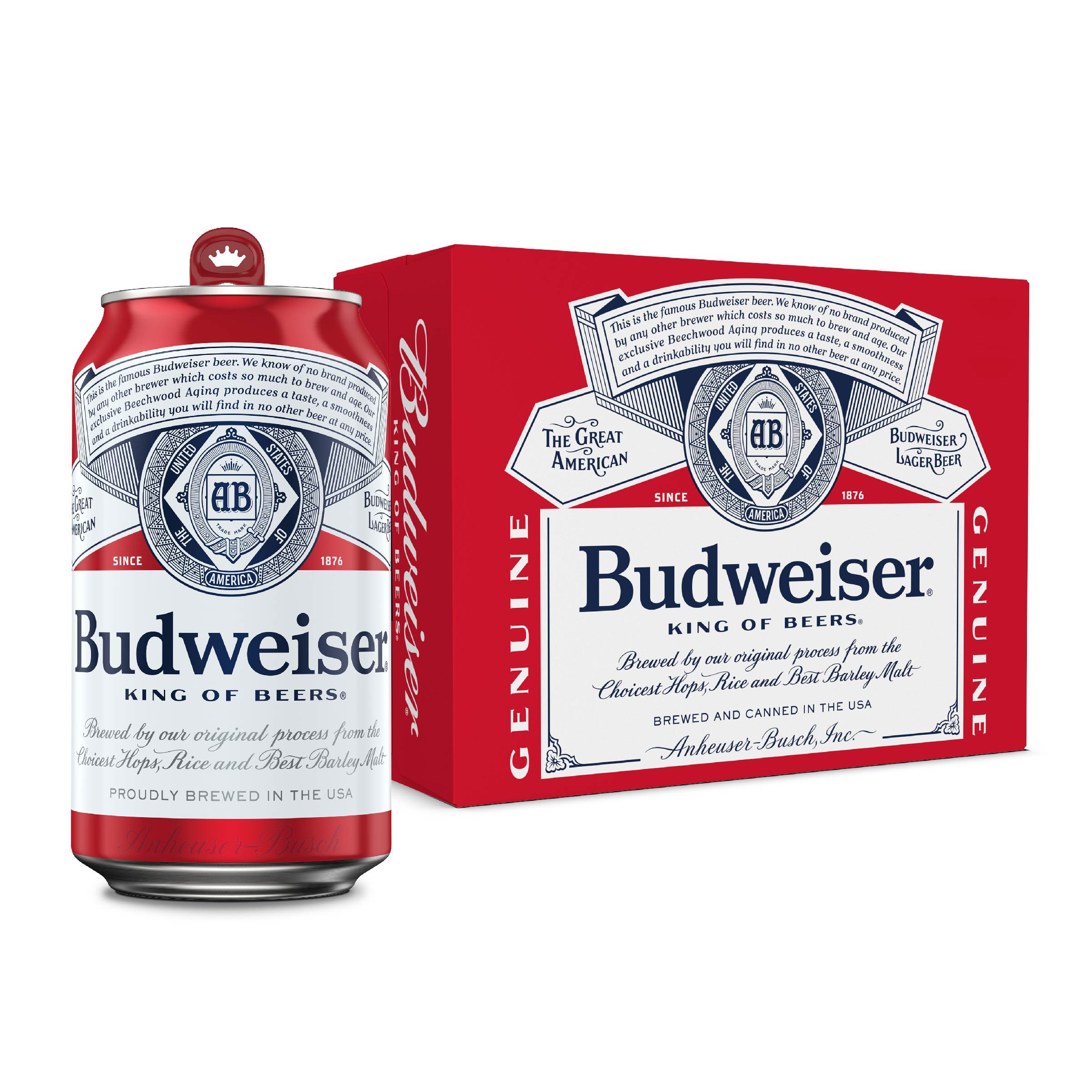 Budweiser Beer 12 Oz Cans - Shop Beer & Wine At H-E-B