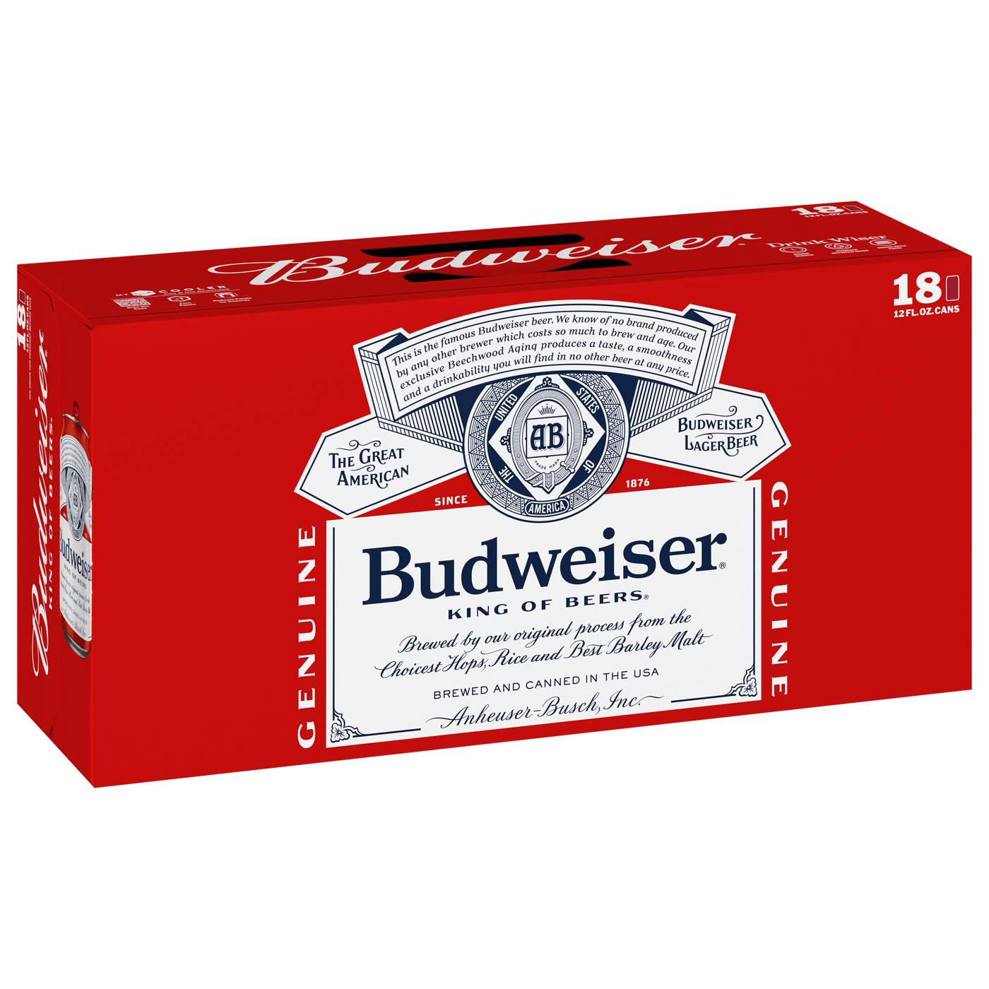Budweiser Beer 18 pk Cans; image 1 of 2