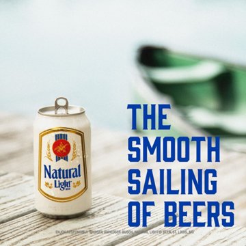 Natural Light Beer 18 pk Cans, 12 oz
