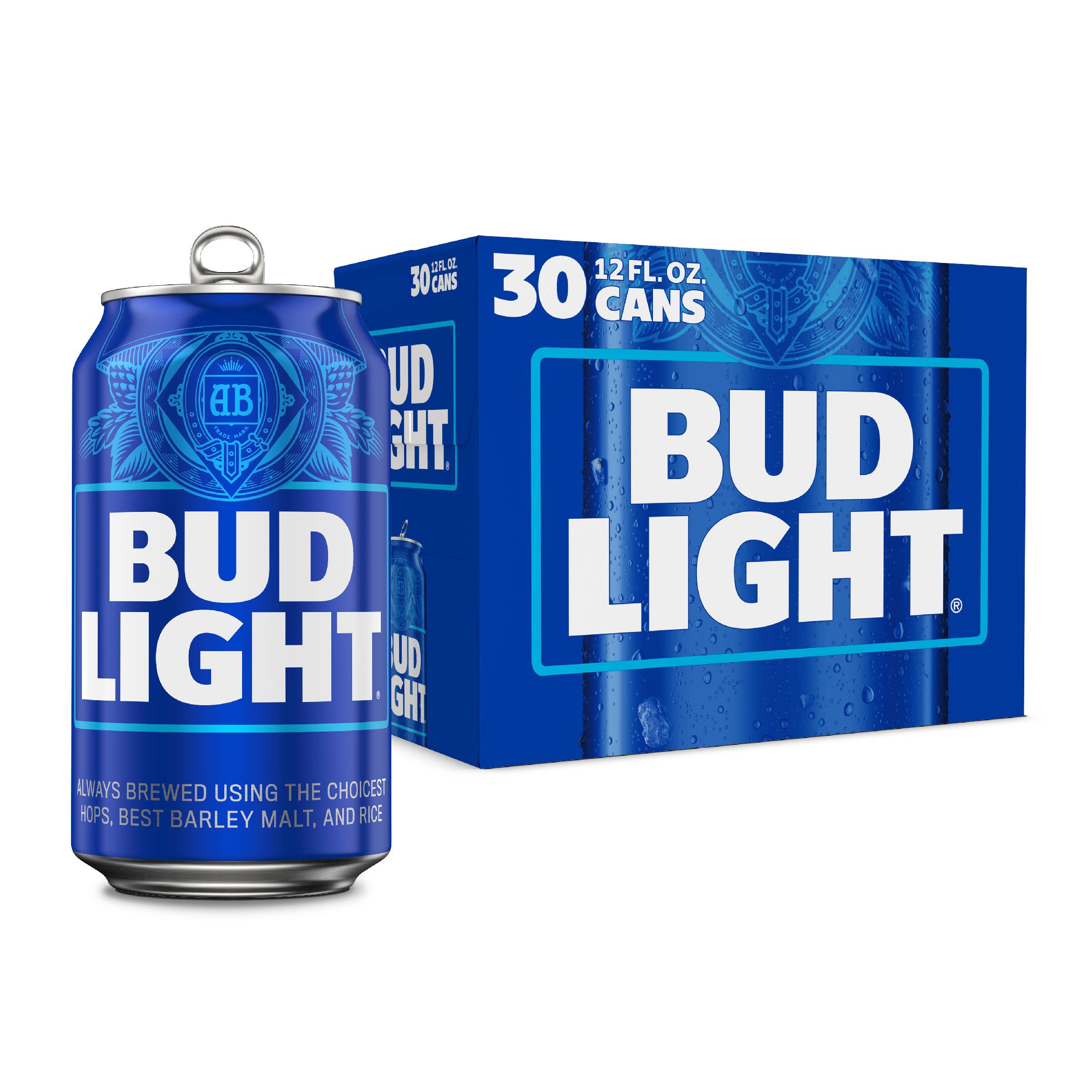 Bud Light Lager Beer Cans, 30 pack - Shop Beer at H-E-B