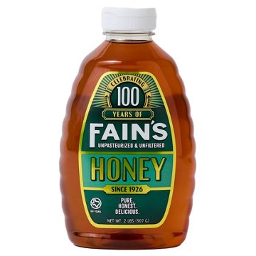 Fain's Honey Pure Natural Honey, 2 lbs