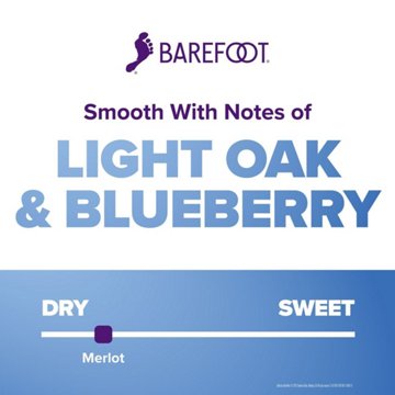 Barefoot Merlot California Red Wine, 1.5 L