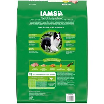 IAMS Proactive Health Minichunks Adult Small Kibble Dry Dog Food - Real Chicken and Whole Grains, 15 lb