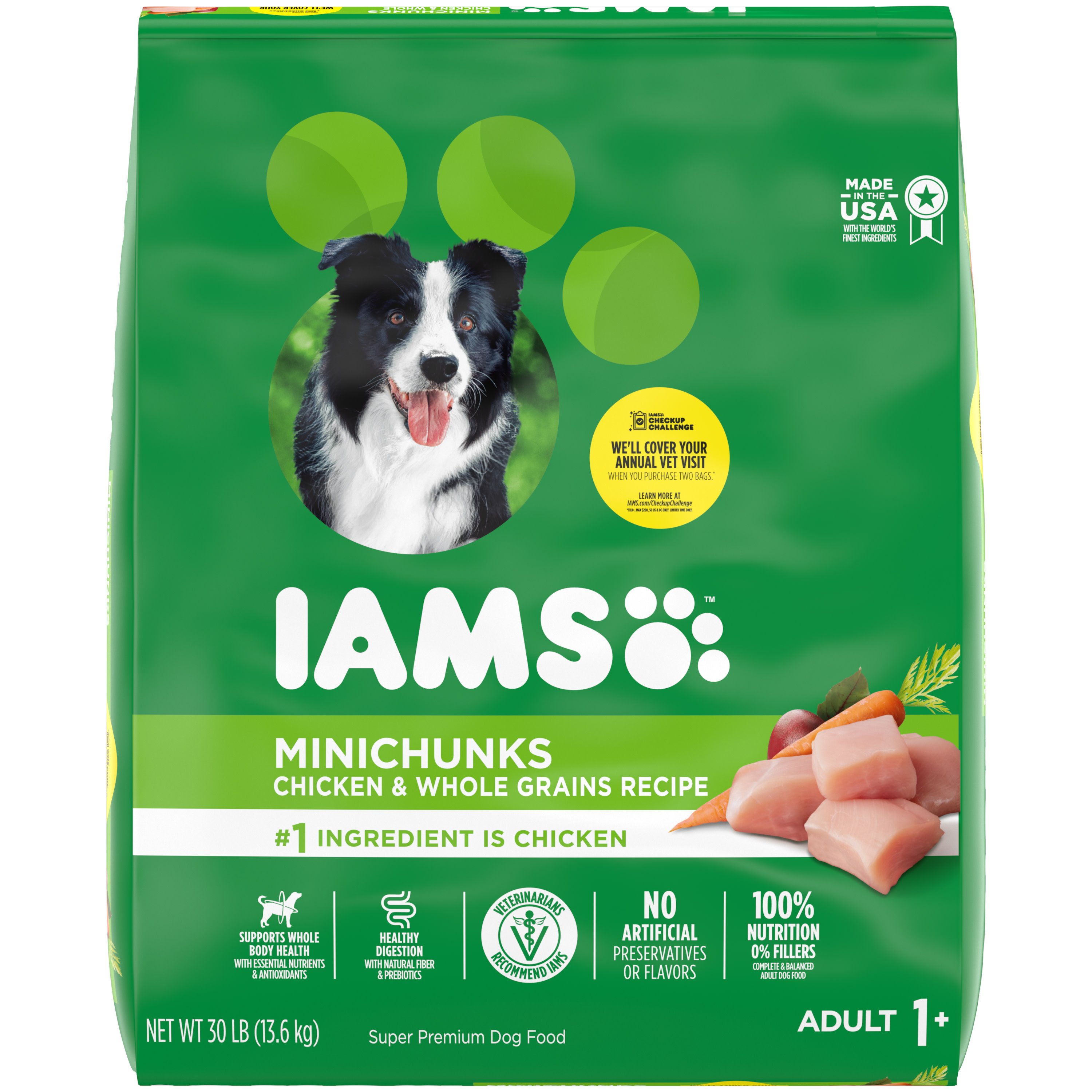 iams dog food yellow bag