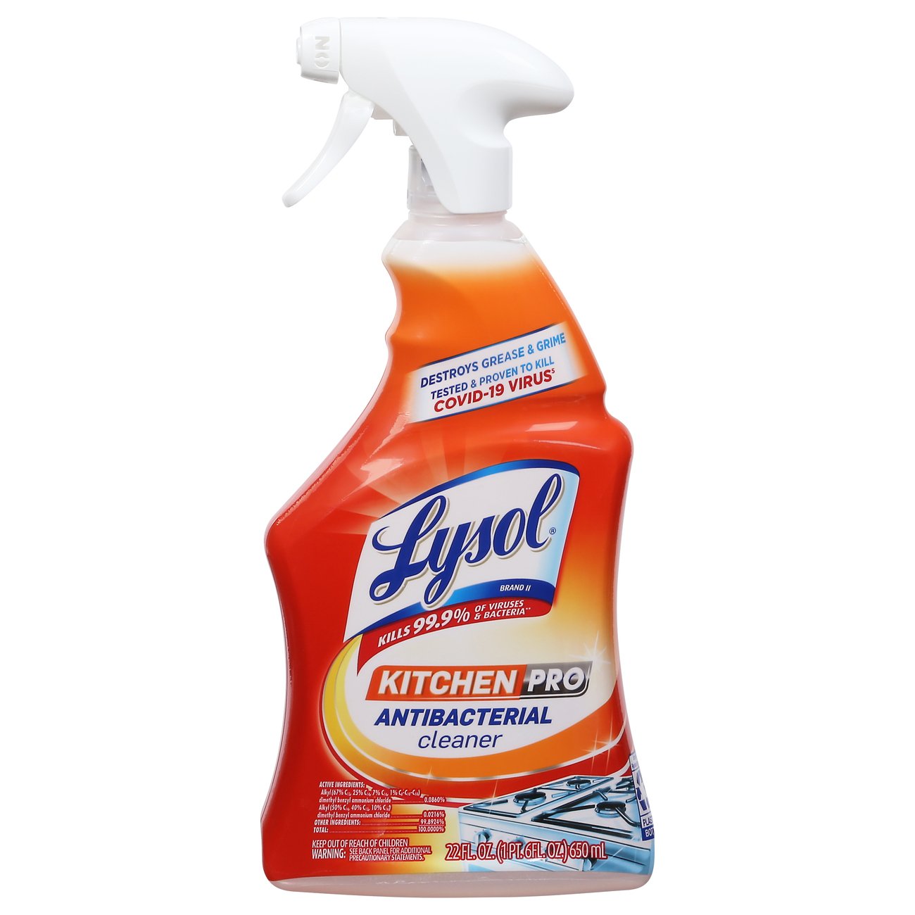 Lysol Kitchen Pro Antibacterial Cleaner Spray - Shop All Purpose ...
