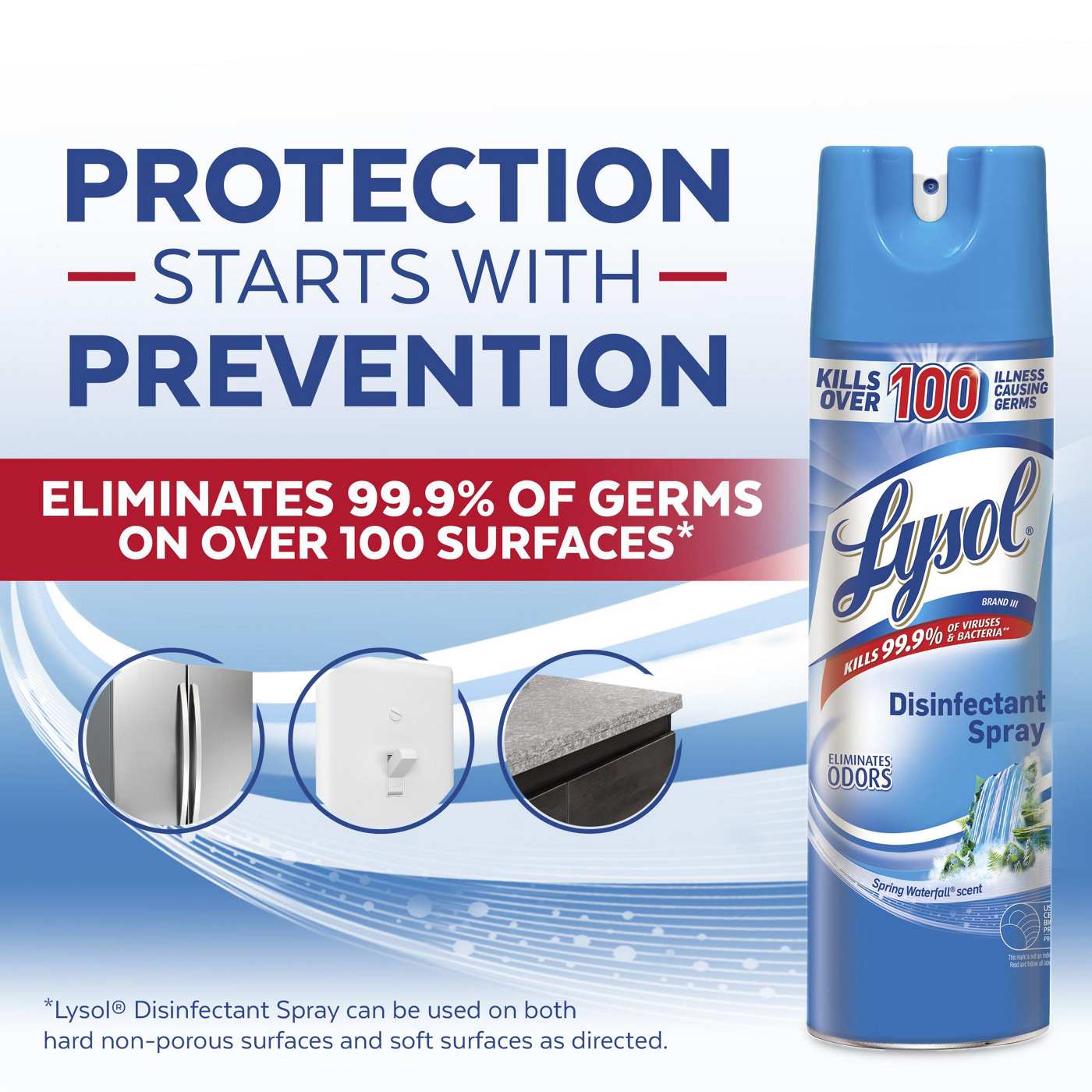 Lysol Disinfectant Sanitizing Antibacterial Spray - Spring Waterfall; image 2 of 6