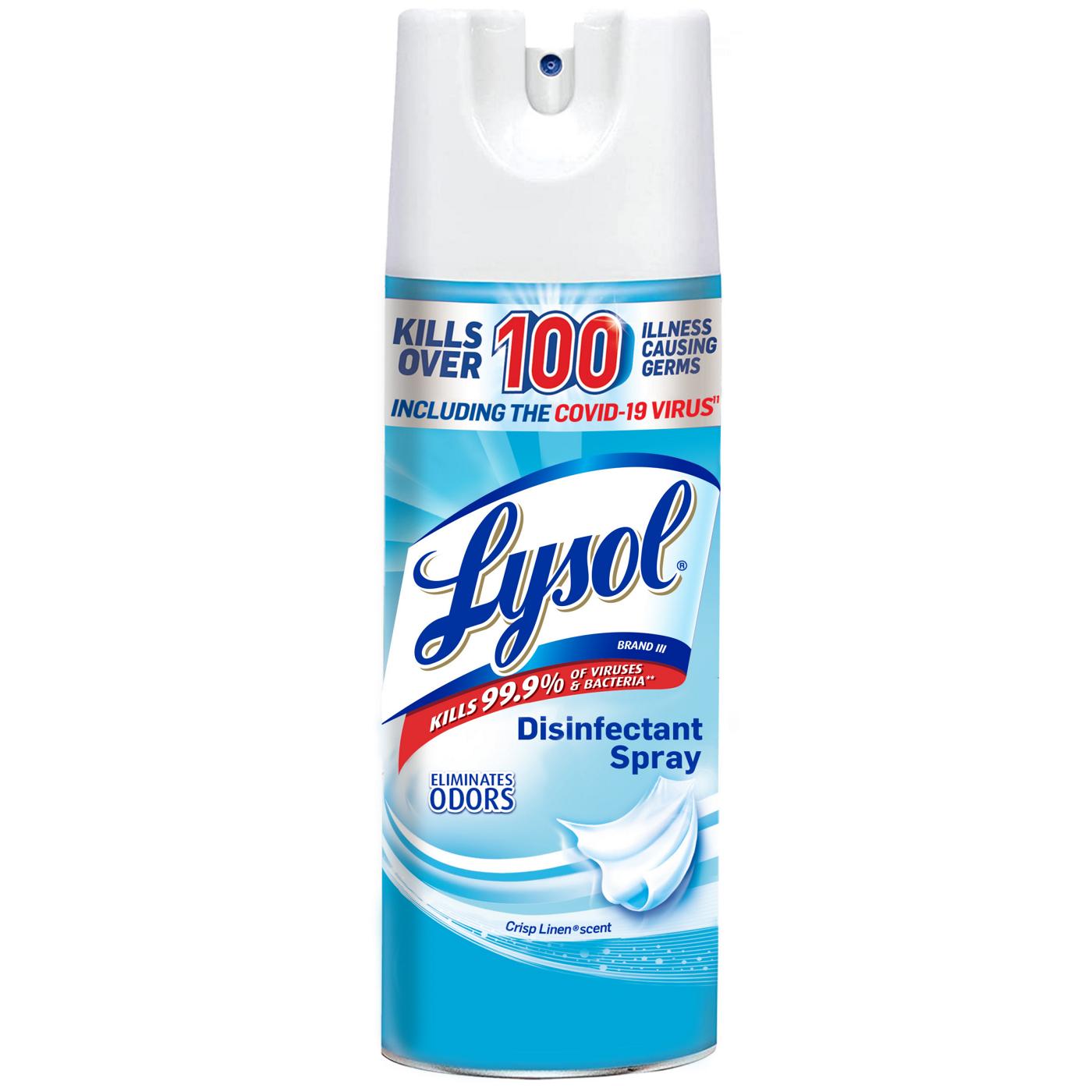 Lysol Crisp Linen Scent Disinfectant Spray; image 1 of 6