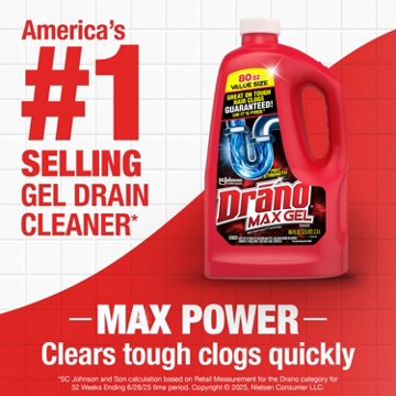 Drano Max Gel Clog Remover, 80 oz