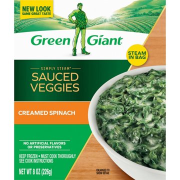 Green Giant Simply Steam Creamed Spinach, 8 oz