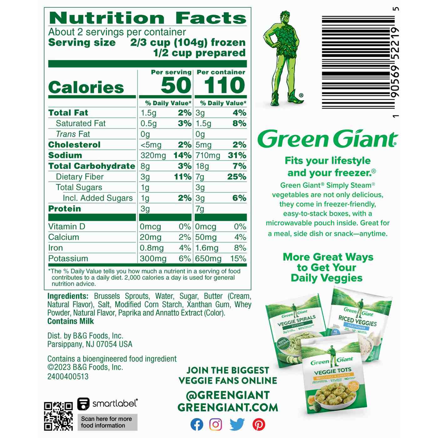 Green Giant Steamers Baby Brussels Sprouts & Butter Sauce Shop