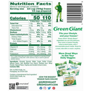 Green Giant Steamers Baby Brussels Sprouts & Butter Sauce, 8 oz