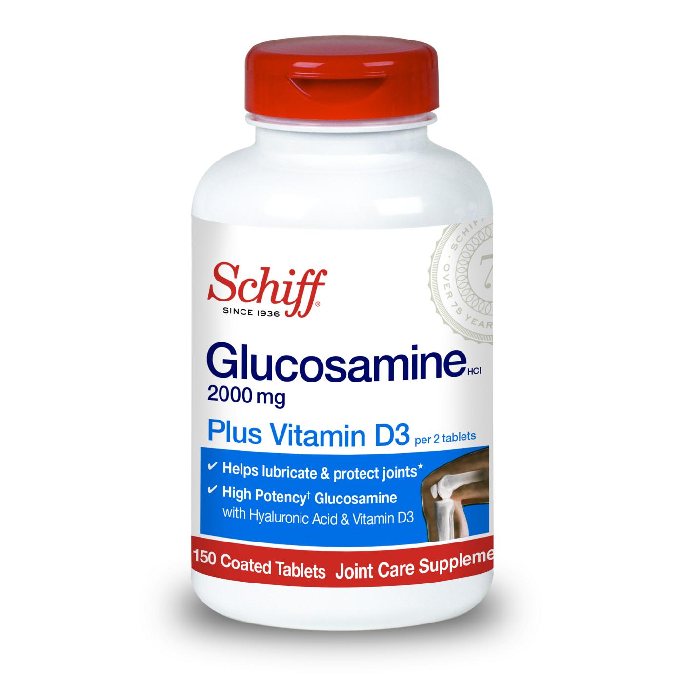 Schiff Joint Care Glucosamine 2000 mg Plus Vitamin D Maximum Strength Formula; image 1 of 6