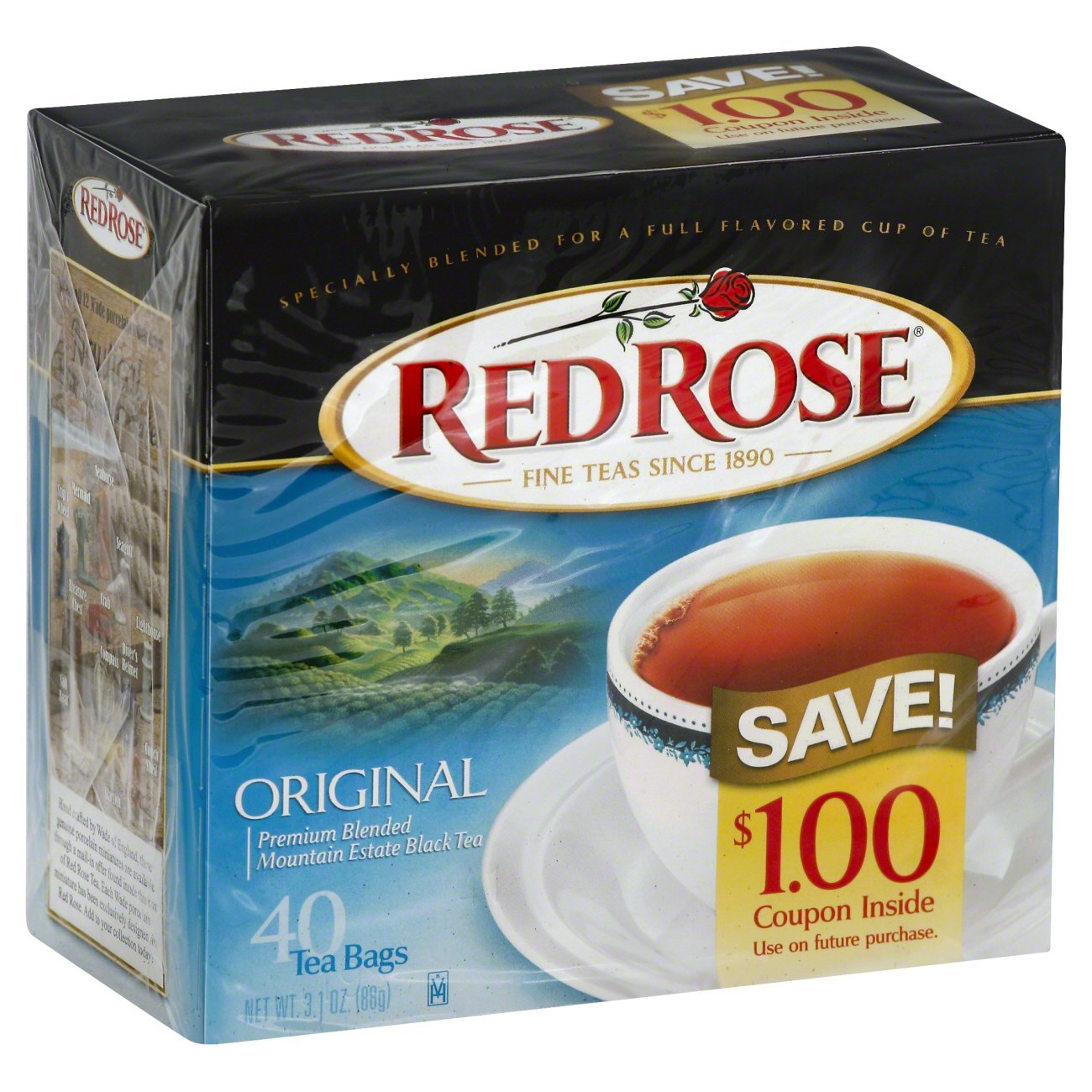  Red RoseTea Bags, 100-Count : Black Teas : Grocery & Gourmet  Food