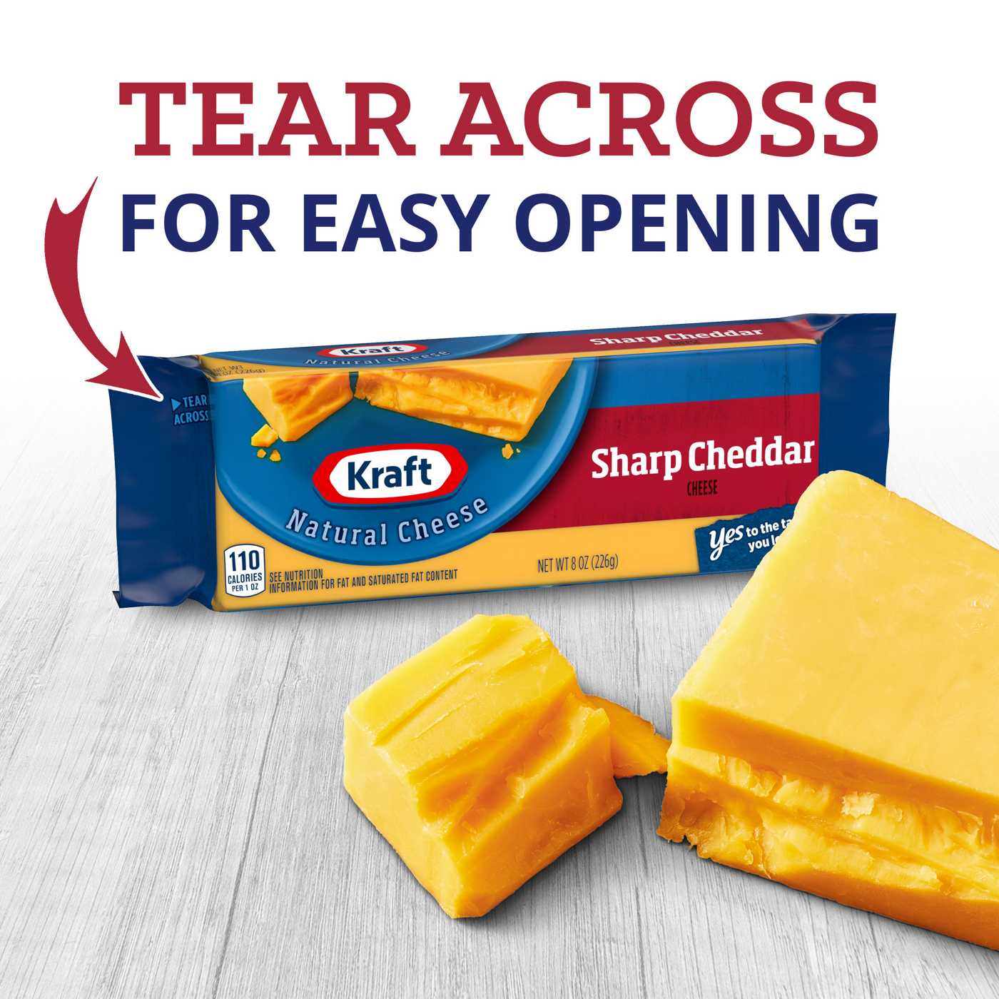 Kraft Sharp Cheddar Cheese; image 2 of 3