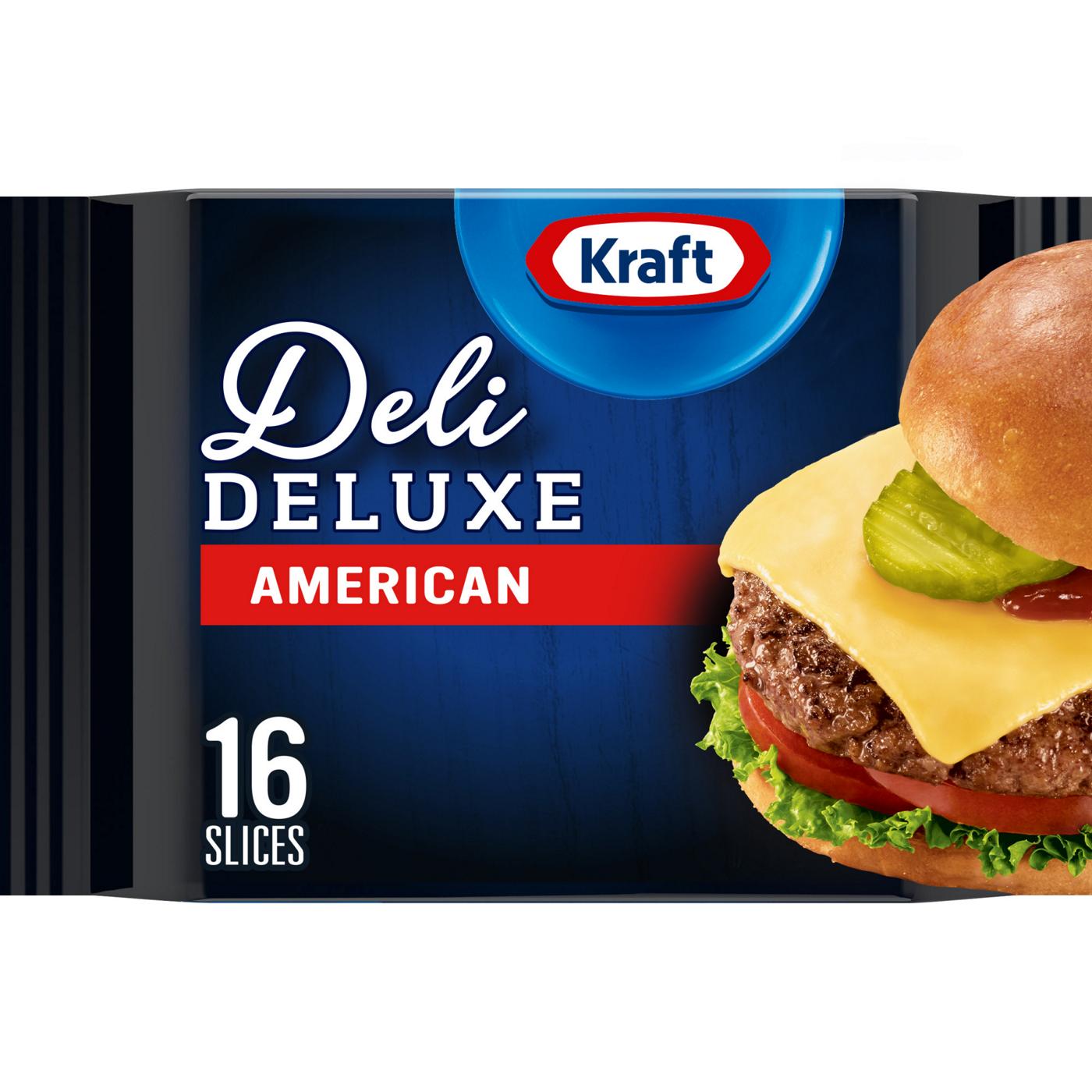 Kraft Deli Deluxe American Sliced Cheese, 16 ct; image 1 of 8