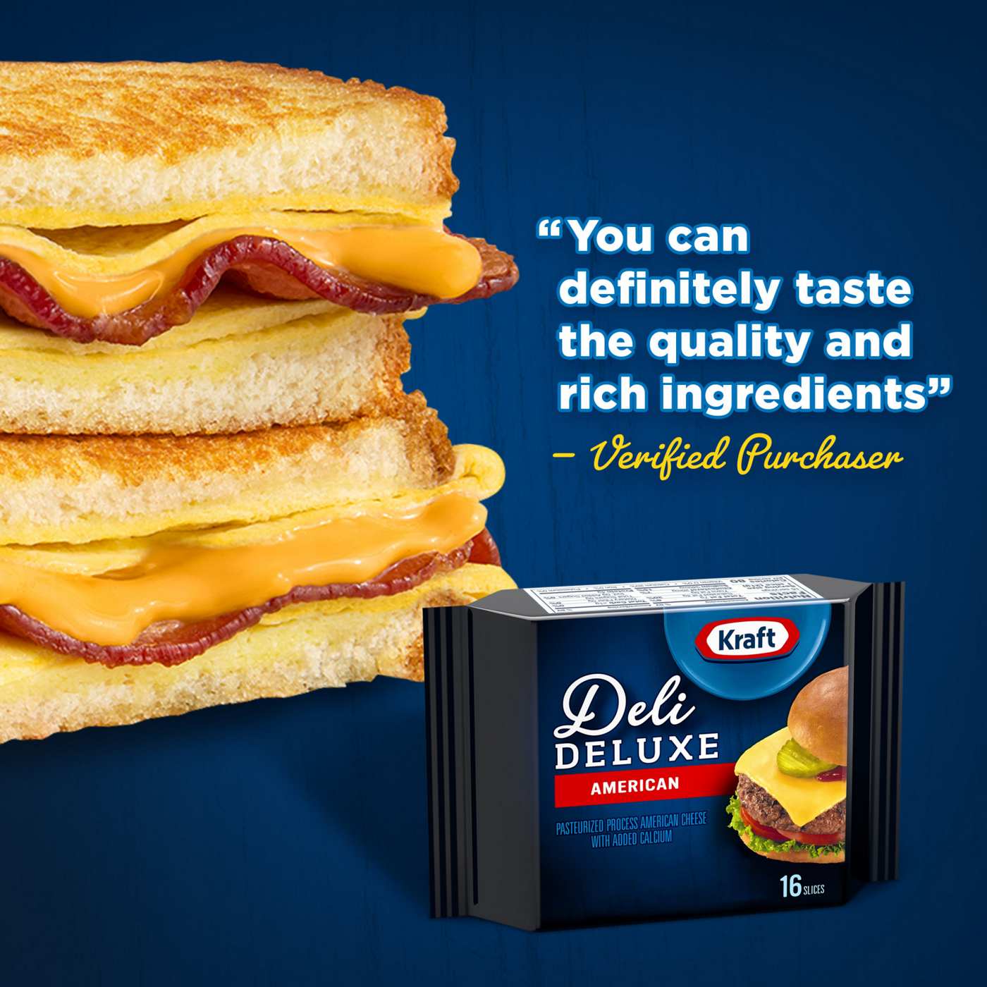 Kraft Deli Deluxe American Sliced Cheese, 16 ct; image 8 of 8