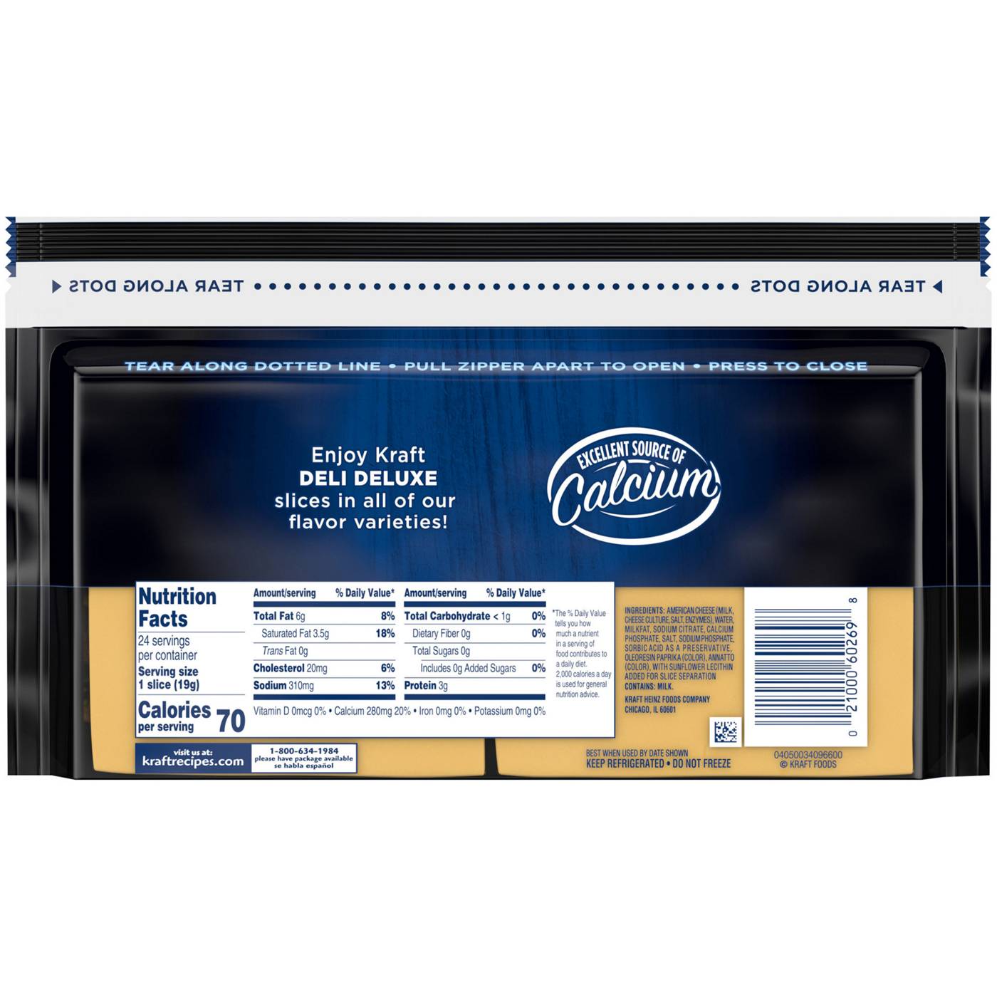 Kraft Deli Deluxe American Sliced Cheese, 24 ct Shop Cheese at HEB