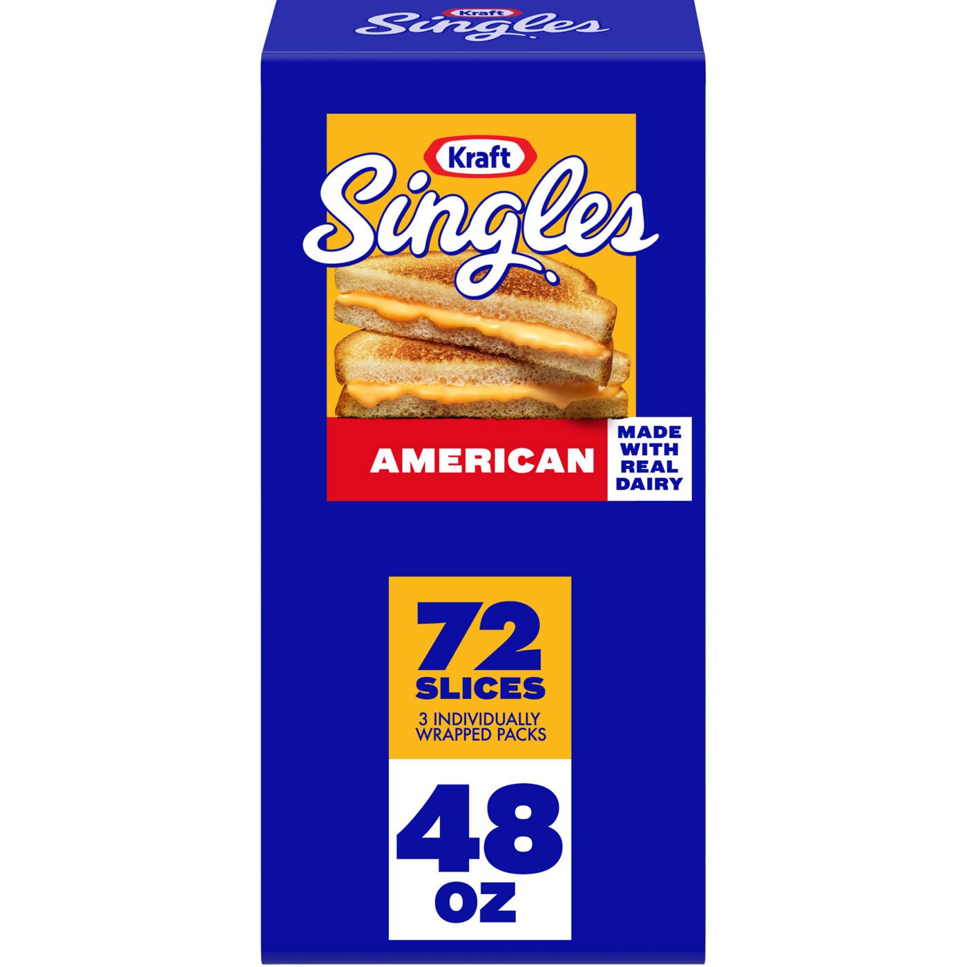 Kraft Singles American Sliced Cheese, 72 ct; image 1 of 4