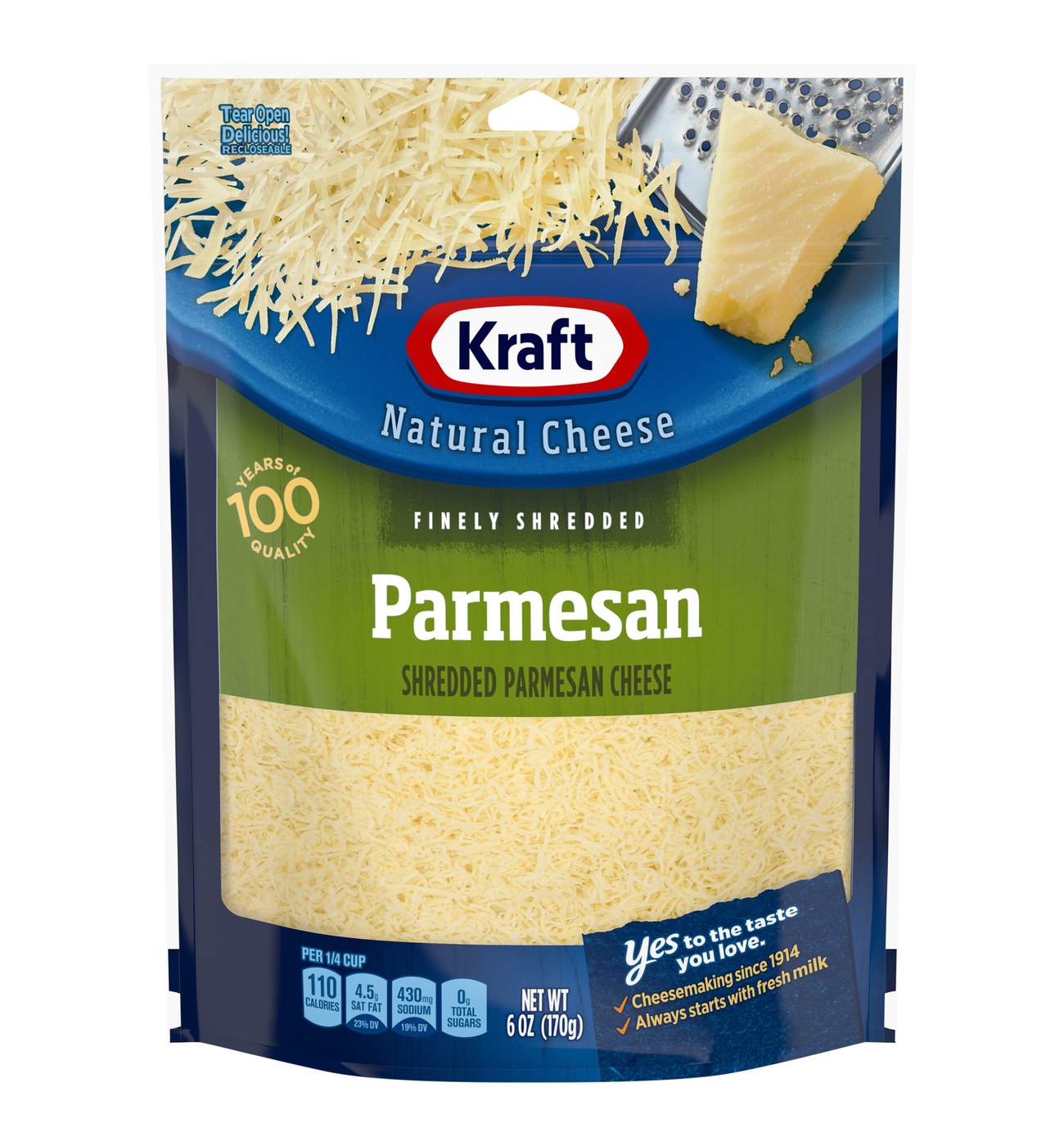 Kraft Parmesan Finely Shredded Cheese; image 1 of 4