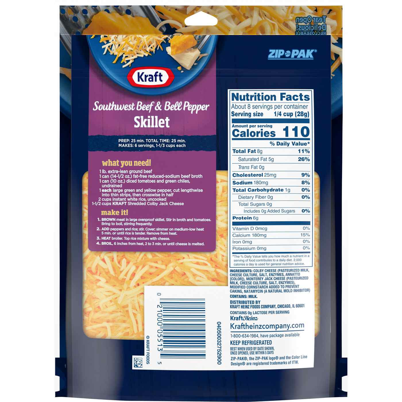 Kraft Colby & Monterey Jack Shredded Cheese Blend; image 2 of 2