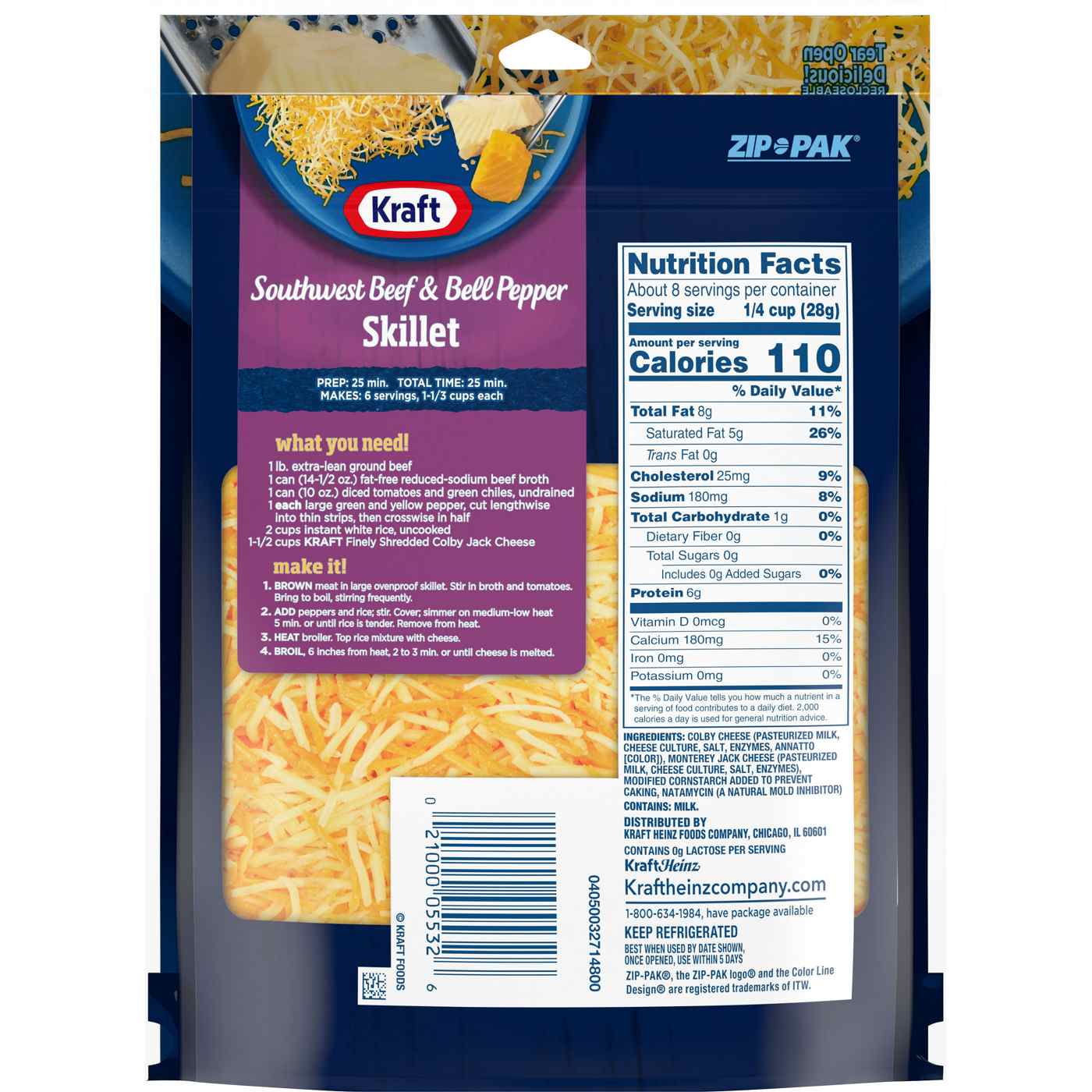 Kraft Colby & Monterey Jack Finely Shredded Cheese; image 2 of 2