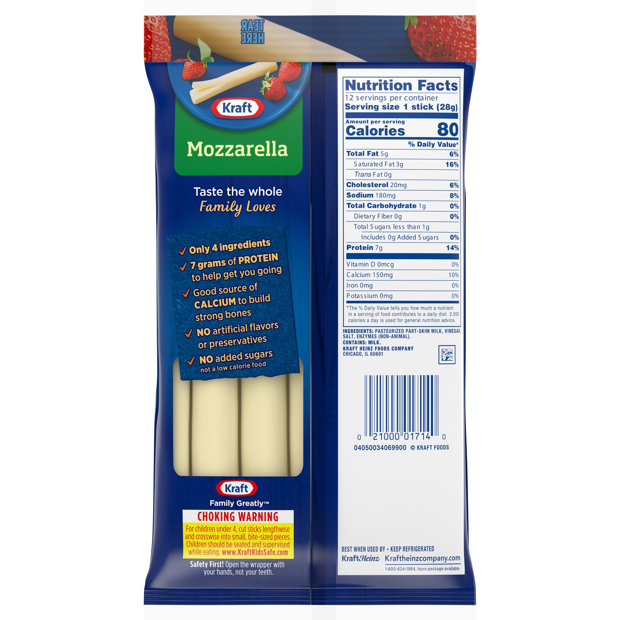 Part Skim Mozzarella String Cheese