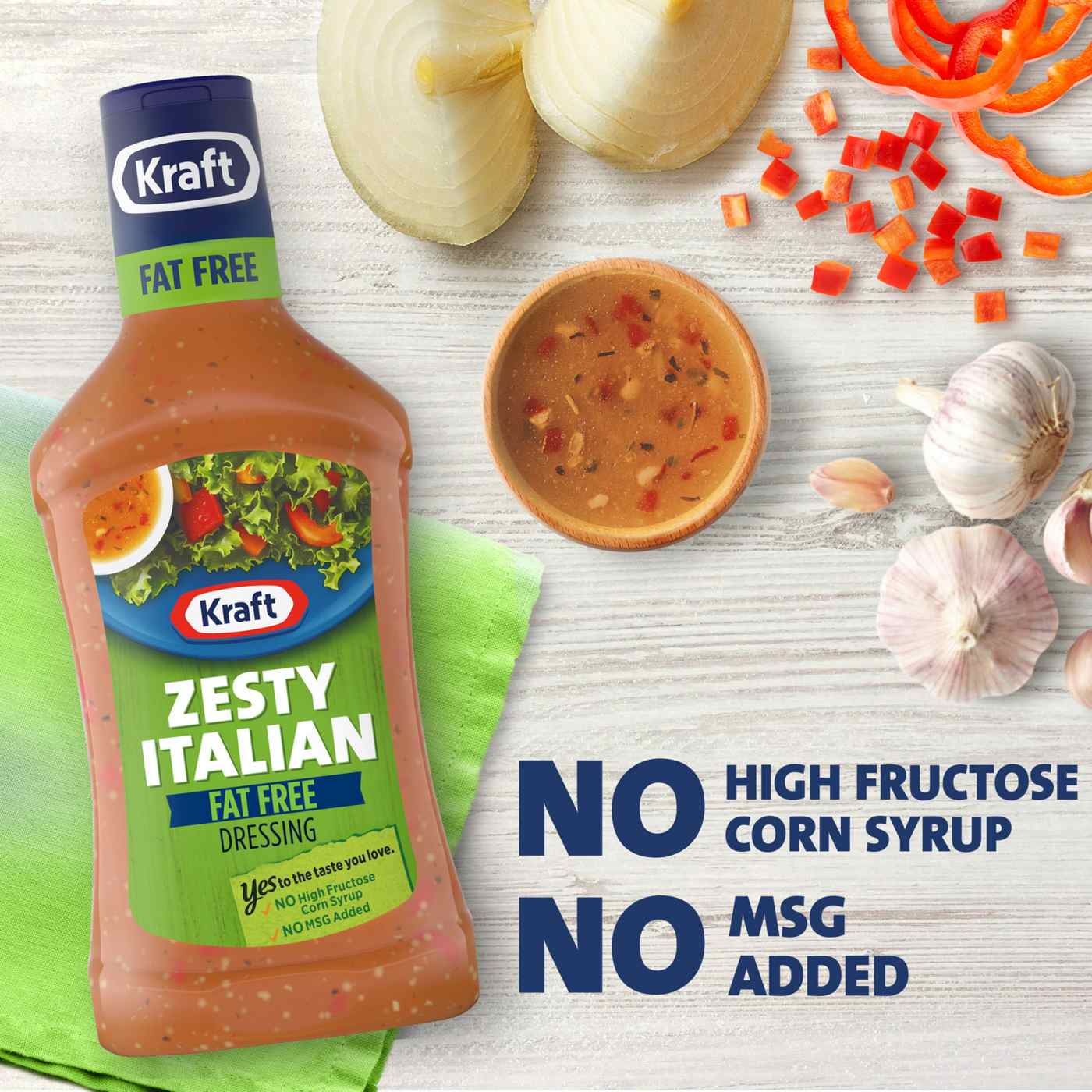 Kraft Zesty Italian Fat Free Dressing; image 5 of 9