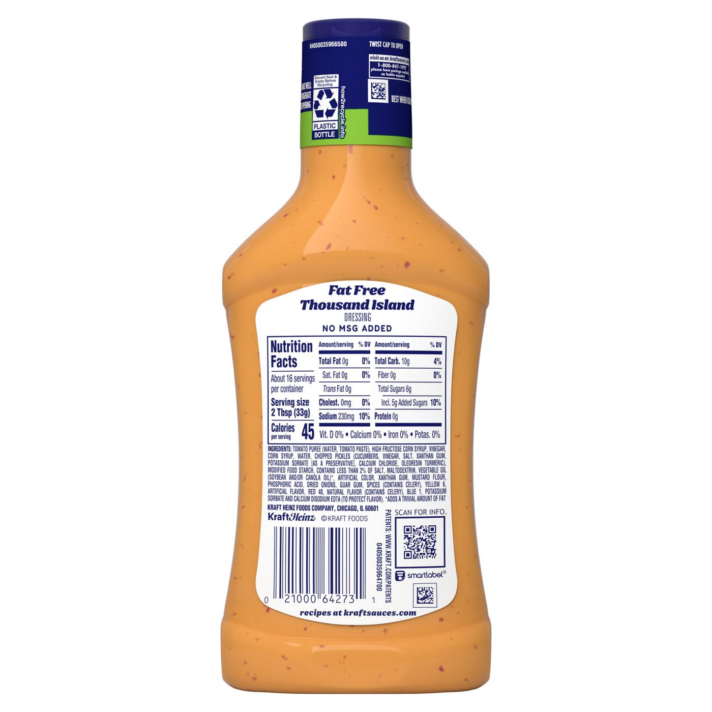 Kraft Thousand Island Fat Free Dressing; image 5 of 5