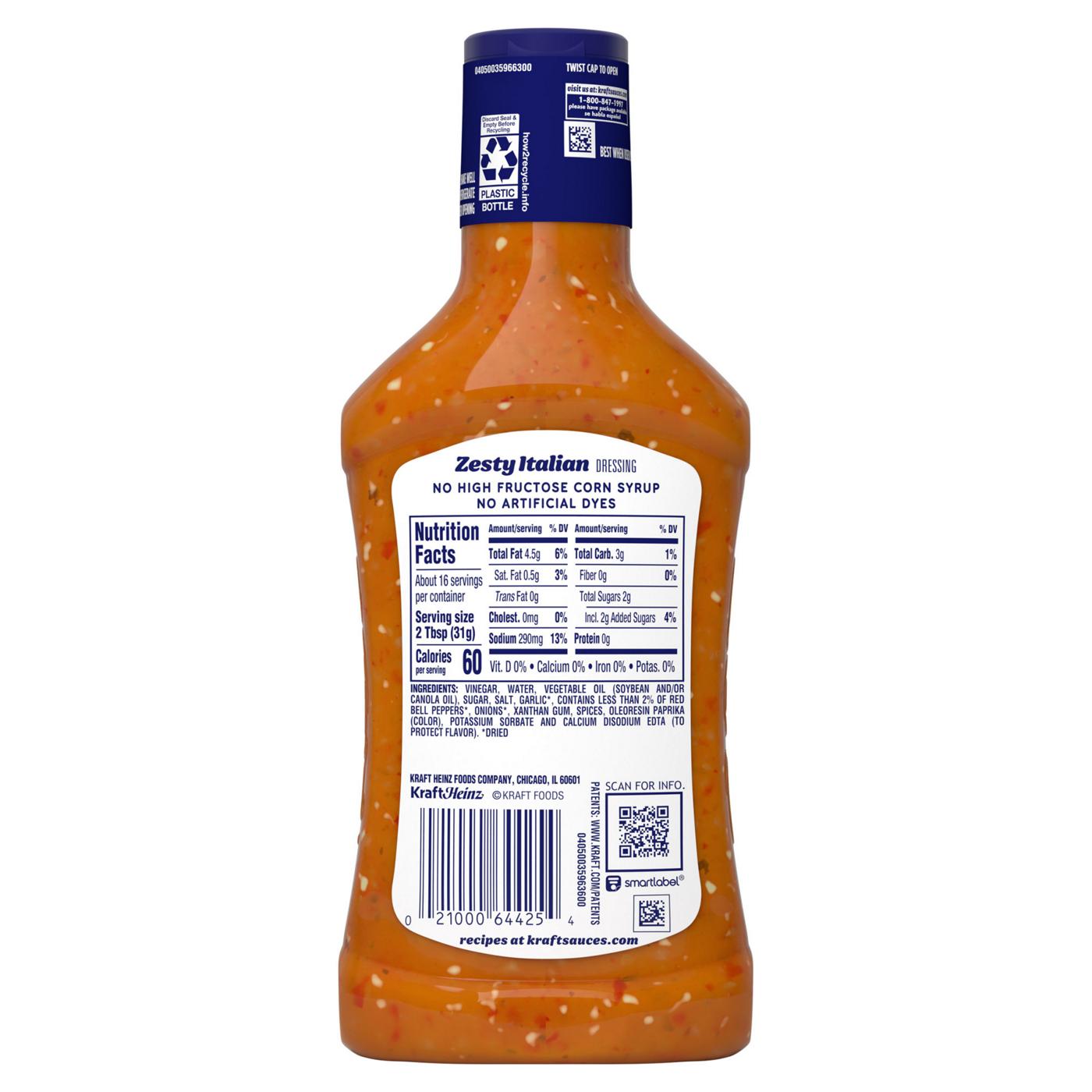 Kraft Zesty Italian Dressing; image 4 of 5