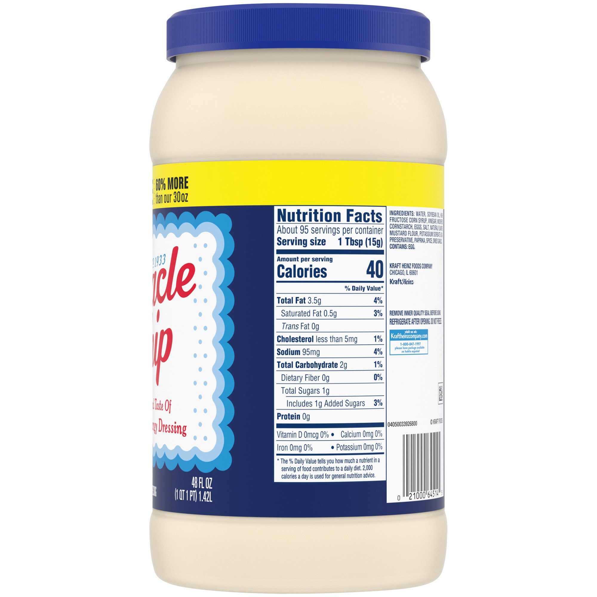  Kraft Miracle Whip Original Dressing, 890mL/30.1 fl. oz.,  {Imported from Canada} : Grocery & Gourmet Food
