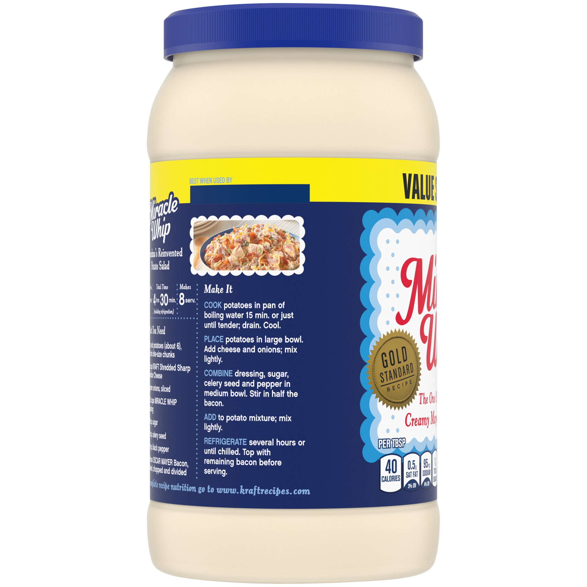 Miracle Whip Original Dressing, GA 1 Gallon - 4 per Case.